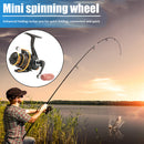 Mini Fishing Reel Spinning Wheel Bearings 5.2/1 Metal Reel Outdoor Fishing Gear