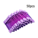 50pcs Eye Shadow Brush Double Sided Beauty Women Makeup Brushes (Purple)