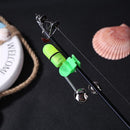 Night Fishing Rod Tip Night Light Twin Bells Ring Fish Bait Alarm (Green) Newly