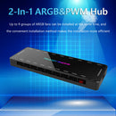5V 3 Pin ARGB Fan 4Pin PWM HUB 1 To 9 Splitter PC Case Controller Adapter