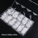 Nails Square Trapezoid Coloured Glaze Design False Tips Stiletto Press on Nails