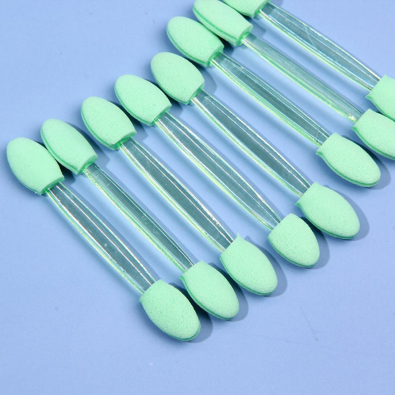 50pcs Eye Shadow Brush Double Sided Beauty Women Makeup Brushes (Green)