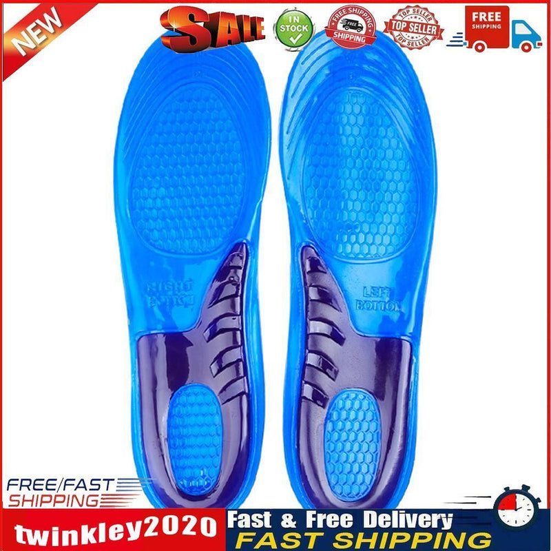 Comfort Arch Support Massaging Gel Silicon Insole Man 8-12 Newly