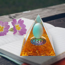 5cm Orgonite Pyramid Heal Chakra Crystal Stone Energy Orgone Generator (C) Newly
