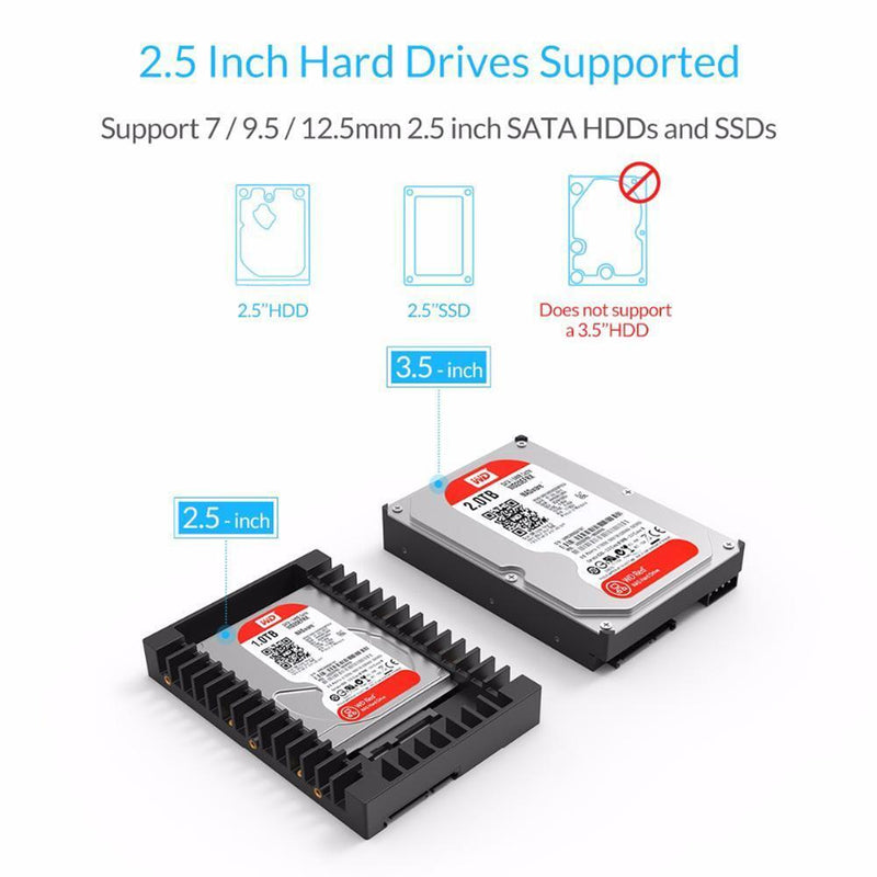 ORICO 1125SS 2.5 Inch to 3.5 Inch HDD Adapter SSD Hard Disk Drive Caddy