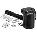Baffled Car Oil Trap Catch Can Tank Set with Air Filter Pants Fuel Reservoir Kit