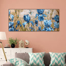 Blue Flower Oil Paint By Numbers Kits DIY Handpainted on Canvas Wall Art Pi