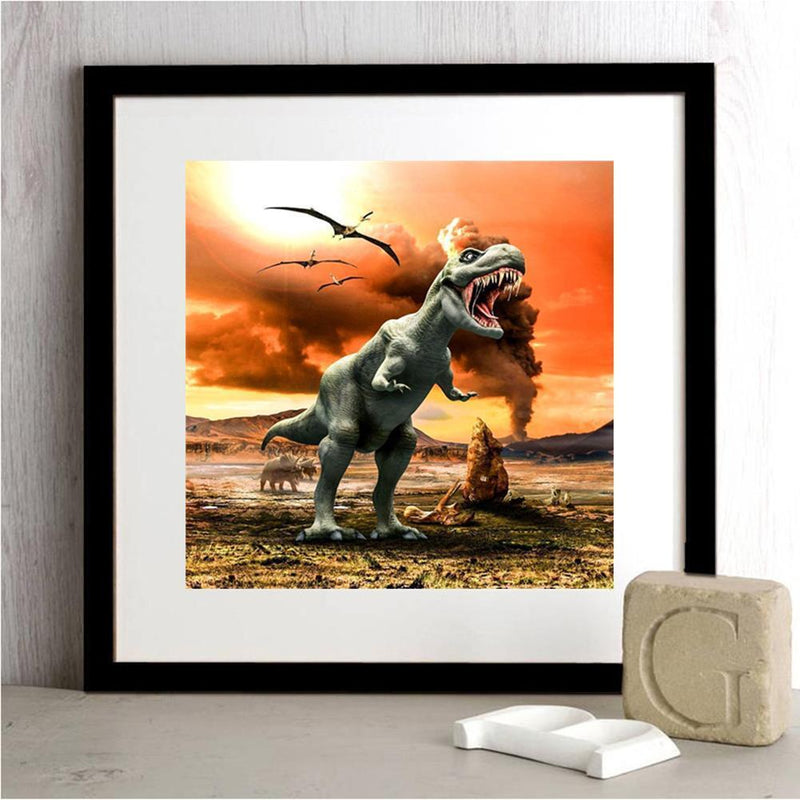 5D DIY Full Drill Diamond Painting Dinosaur Cross Stitch Embroidery Mosaic