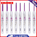 Aluminum Crochet Needles, with Plastic Handle, 8-Piece