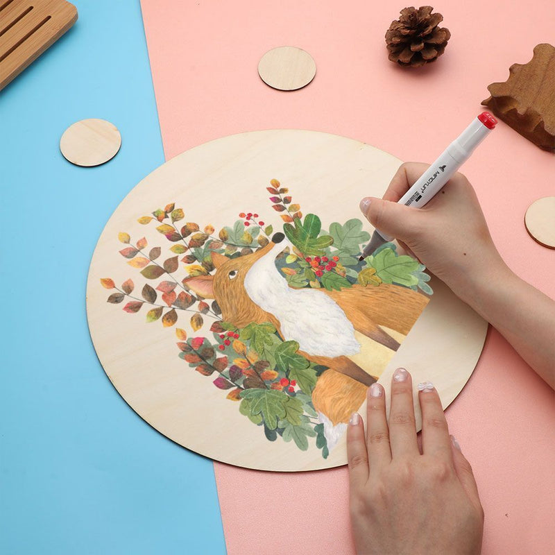 DIY Writing Wedding Decor Round Wood Pieces Wood Circles Ornament Blank Plaque