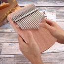 Portable 17-Key Mahogany Veneer Kalimba Thumb Piano Mbira Sanza (Yellow) Newly