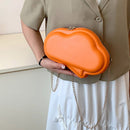 Fashion Cloud Crossbody Bag Women Leather Candy Solid Color Chain Shoulder Purse