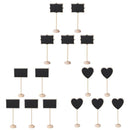 5x5pcs Mini Wooden Chalk Blackboard Signs Chalkboard Message Board (Square)