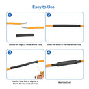 Waterproof Heat Shrink Sleeving Tube Assortment Kit 2:1 Black Shrinkage Sheath