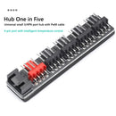 1 to 5 4Pin PWM Cooling Fans Hub Power Supply Cooler Splitter Extension Adapter