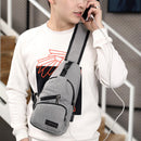 Oxford Cloth Chest Bag Men Zipper Fanny Pack Outdoor Sports Chest Phone Pou