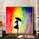 Rhinestone Picture DIY 5D Full Round Drill Umbrella Girl Diamond Painting Kit