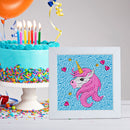 DIY Diamond Painting Beauty Pink Horse Cross Stitch Mosaic Embroidery with Frame