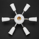 Adjustable E27 Splitter 7 Heads Lamp Base LED Bulb Adapter Holder Socket Newly