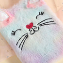 Cartoon Cat Plush Notebook Fluffy Daily Planner Journal Book (Multicolor) Newly