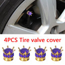 4x Car Rhinestone Wheel Tire Valve Caps Tyre Rim Stem Air Cover (Purple) Newly