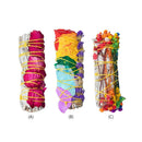 SoeHong Sage Smudge Kit, Colorful Roseflower, White Sage Stick, Flower Smud