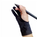 Fingerless Free Size Artist Drawing Glove Black Two Finger Anti-fouling