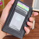 Casual PU Leather Mini Purse Female Solid Tassel Zipper Wallet Mini Card Hold