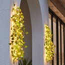 LED Green Leaf Rattan Xmas Garden Decor Ivy String Lights Outdoor Lamp