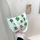 Fashion Women Canvas Flower Underarm Shoulder Bags Ladies Small Handbag Purse