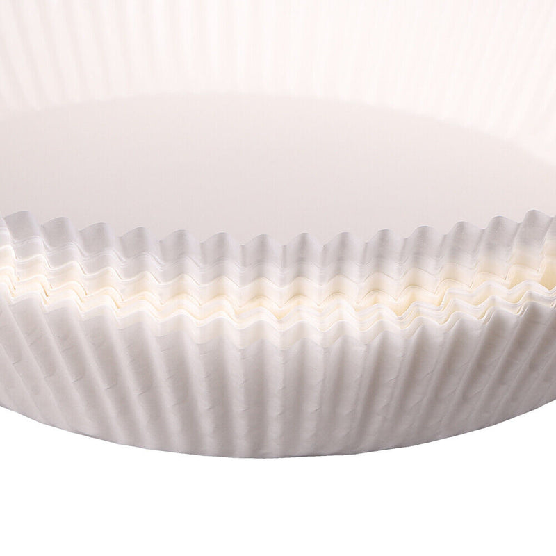 50pcs Air Fryer Liner Mat Wood Pulp Steamer Paper Oven Baking Mats (White) Newly