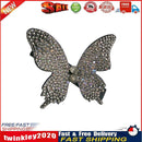 Butterfly Rhinestone Hair Clip Women Korean Barrettes Big Hairpins (Black) Newly