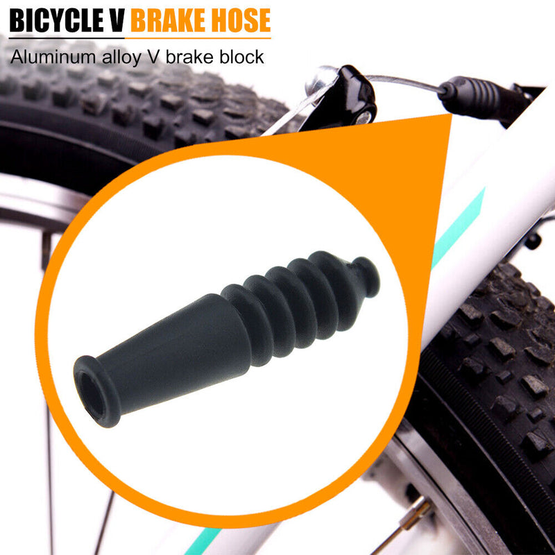 50pcs Rubber V Brake Bicycle Cycling Hose Braking System Line Protection Co