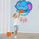 Baby Kids Basketball Hoops Set Indoor Basketball Backboard Toys (Elephant) Newly