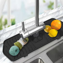 Kitchen Faucet Mat Silicone Sink Splash Guard Counter Draining Pad (Black) Newly