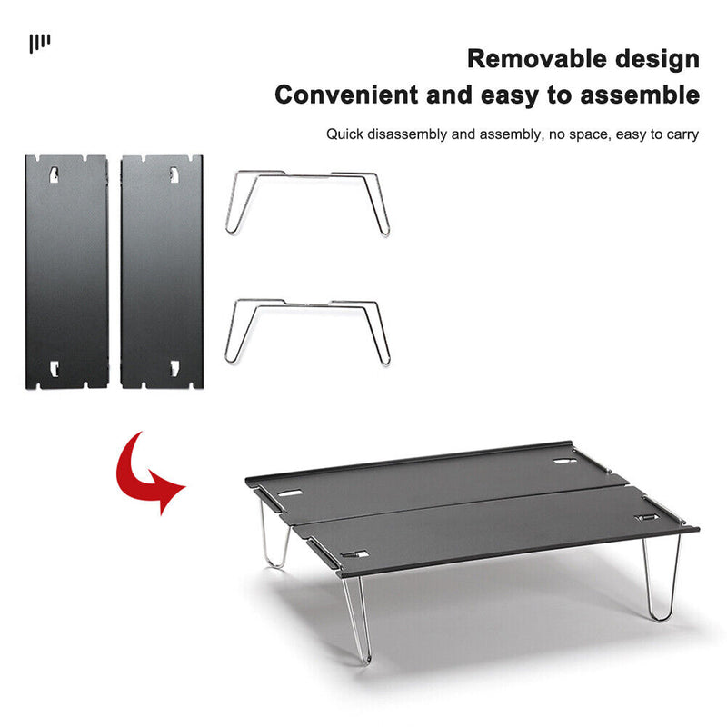 Mini Folding Table Aluminum Alloy Outdoor Camping Picnic Household Portable