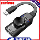 GS3 7.1 Channel Sound Card External USB Audio 3.5mm Headset Stereo for Notebook