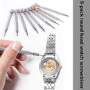 9pcs/Set Steel Screwdriver Watch Repairing Opener Spring Bar Watchmaker Tools