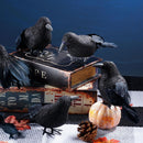 Artificial Crow Black Bird Raven Halloween Decor Prop Haunted Spooky Realistic`