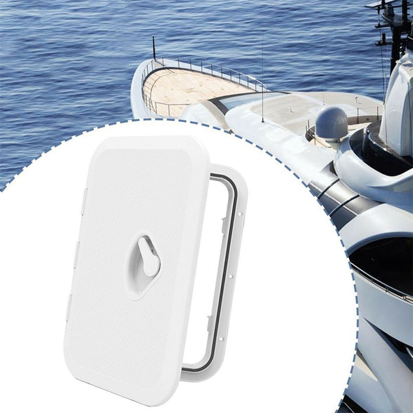 White Deck Plate 270*375mm Access Hatch Cover Marine Boat RV Deck Cover Lid