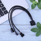 4pin IDE Molex to 3 Port 3Pin/4Pin Cooler Cooling Fan Splitter Cable
