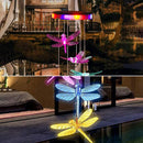 Solar Wind Chime Lamps Hanging Lights Home Garden Yard Decor (Dragonfly) Newly
