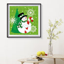 5D DIY Full Round Drill Diamond Painting Snowman Mosaic Rhinestone Drawing
