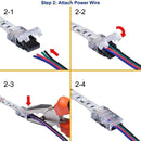 Wire to LED Strip Connector PCB Adapter Quick Connection 2Pin 3Pin 4Pin 5Pin