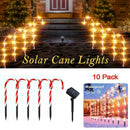1x Solar Christmas Candy Cane Light Outdoor Waterproof Lights LED Christmas R8J3