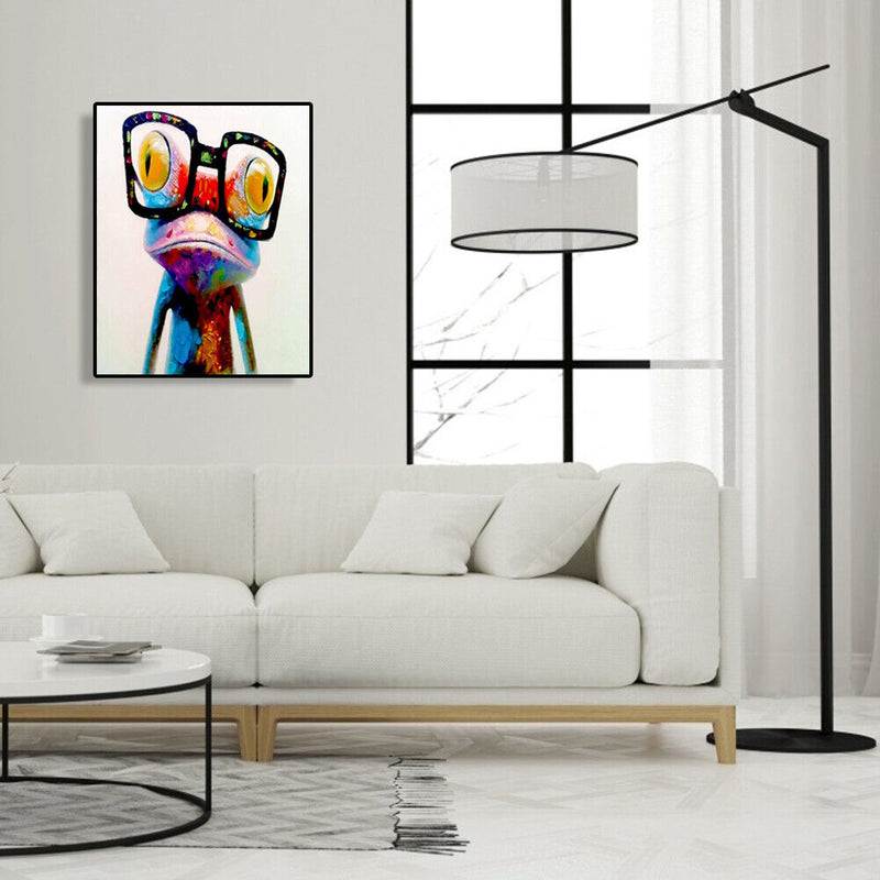 DIY Digital Oil Painting By Numbers Kits Glasses Frog Color Drawing Picture