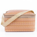 Prettygood7 Rattan Lunch Bag, Portable, Insulated, Cooler