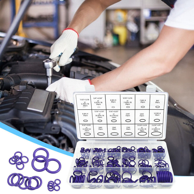 270pcs 18 Sizes HNBR O Rings Air Conditioning Compressor Refrigerant Seal Rings