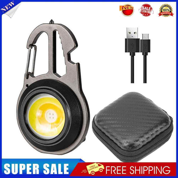 Portable LED Flashlight Mini Keychain Work Light Outdoor Bottle Opener (B)