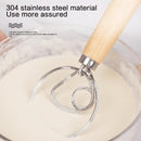Oak Flour Dough Mixer Stainless Steel Egg Beater Flour Coil Mixer Whisk Stick#
